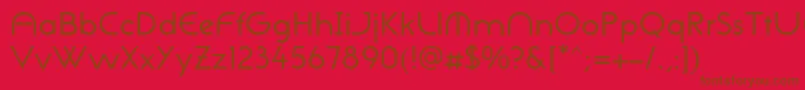 NeogothisadfstdRegular-Schriftart – Braune Schriften auf rotem Hintergrund