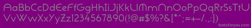 フォントNeogothisadfstdRegular – 紫の背景に灰色の文字