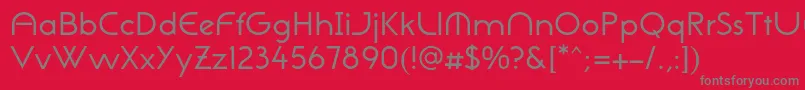 フォントNeogothisadfstdRegular – 赤い背景に灰色の文字
