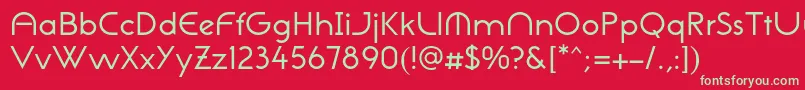 NeogothisadfstdRegular Font – Green Fonts on Red Background