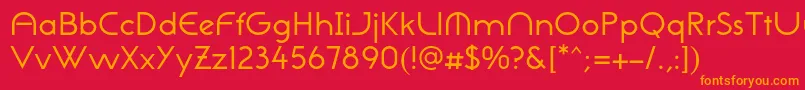 Шрифт NeogothisadfstdRegular – оранжевые шрифты на красном фоне