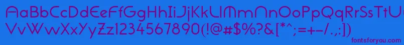 NeogothisadfstdRegular Font – Purple Fonts on Blue Background