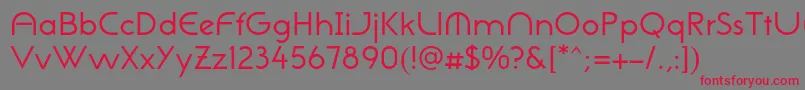 フォントNeogothisadfstdRegular – 赤い文字の灰色の背景