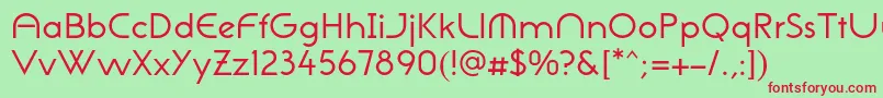 Шрифт NeogothisadfstdRegular – красные шрифты на зелёном фоне