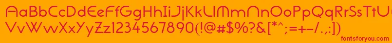 Шрифт NeogothisadfstdRegular – красные шрифты на оранжевом фоне