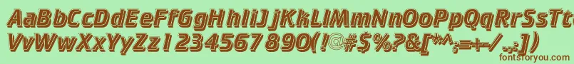 CrkIs Font – Brown Fonts on Green Background