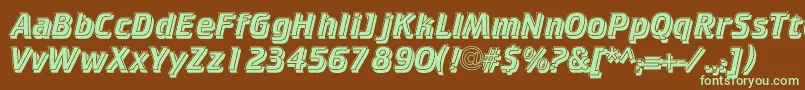 CrkIs Font – Green Fonts on Brown Background