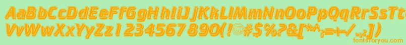 CrkIs Font – Orange Fonts on Green Background