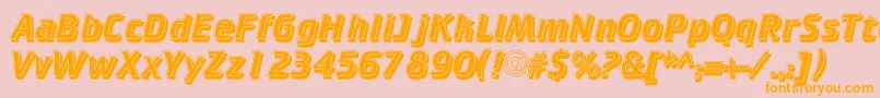 CrkIs Font – Orange Fonts on Pink Background