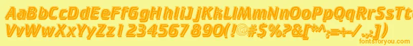 CrkIs Font – Orange Fonts on Yellow Background