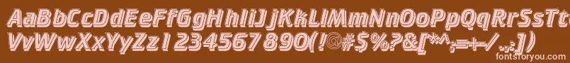 CrkIs Font – Pink Fonts on Brown Background