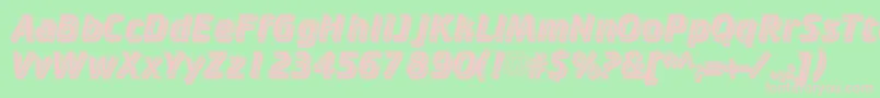 CrkIs Font – Pink Fonts on Green Background