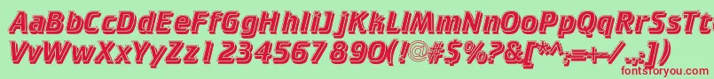 CrkIs Font – Red Fonts on Green Background