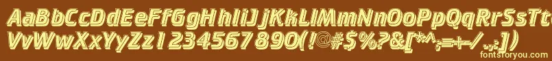 CrkIs Font – Yellow Fonts on Brown Background