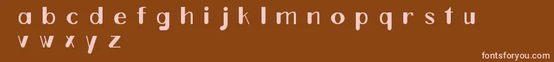 Шрифт TickyItuation – розовые шрифты на коричневом фоне