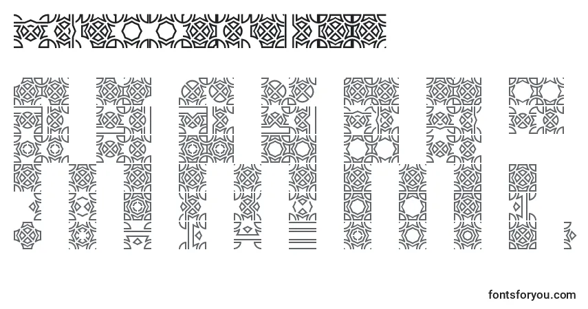 Czcionka Opattfram01 – alfabet, cyfry, specjalne znaki