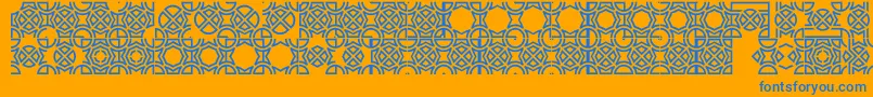 Opattfram01 Font – Blue Fonts on Orange Background