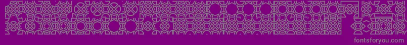 Opattfram01-fontti – harmaat kirjasimet violetilla taustalla