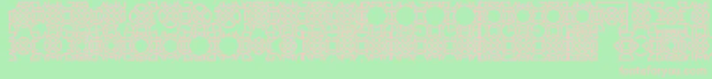 Czcionka Opattfram01 – różowe czcionki na zielonym tle