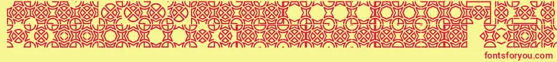 Opattfram01 Font – Red Fonts on Yellow Background