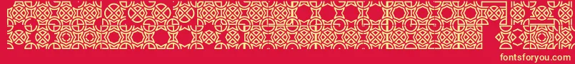 fuente Opattfram01 – Fuentes Amarillas Sobre Fondo Rojo