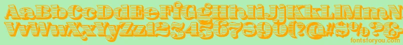 More about FatFlamingo5Woodcut Font FatFlamingo5Woodcut Font – Orange Fonts on Green Background