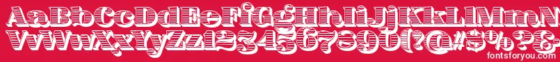 FatFlamingo5Woodcut Font – White Fonts on Red Background