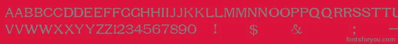 RespessCapsMedium Font – Gray Fonts on Red Background