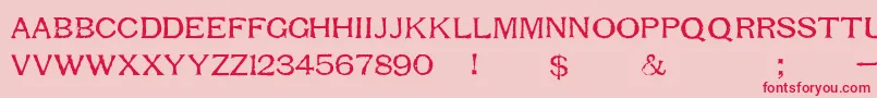 RespessCapsMedium Font – Red Fonts on Pink Background