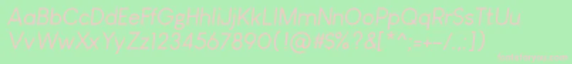 LouisGeorgeCafeItalic Font – Pink Fonts on Green Background