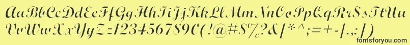 Wrexhalt Font – Black Fonts on Yellow Background