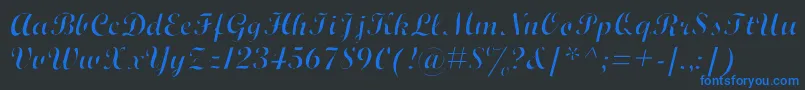 Wrexhalt Font – Blue Fonts on Black Background