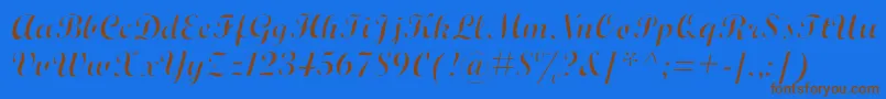 Wrexhalt Font – Brown Fonts on Blue Background