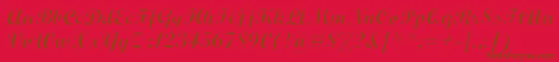 Wrexhalt Font – Brown Fonts on Red Background