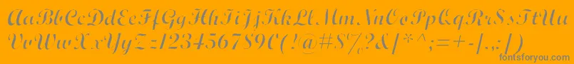 Wrexhalt-Schriftart – Graue Schriften auf orangefarbenem Hintergrund