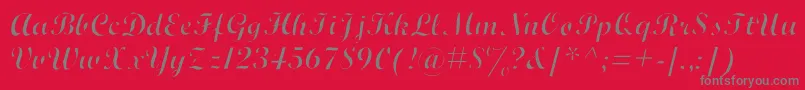 Wrexhalt Font – Gray Fonts on Red Background