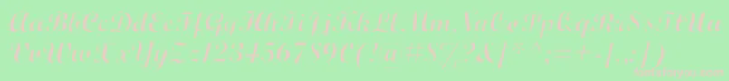 Wrexhalt Font – Pink Fonts on Green Background