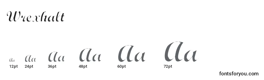 Размеры шрифта Wrexhalt