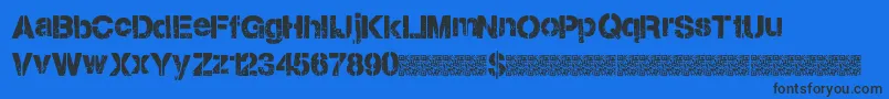 Citystencil Font – Black Fonts on Blue Background