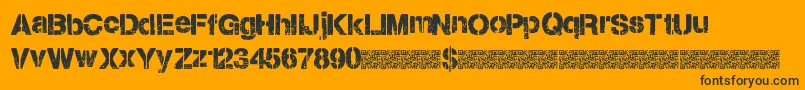 Citystencil Font – Black Fonts on Orange Background