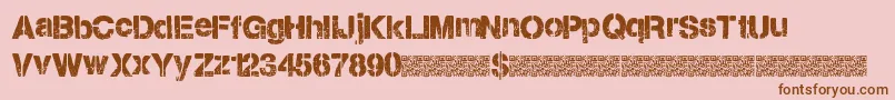 Citystencil Font – Brown Fonts on Pink Background