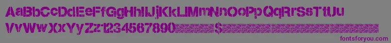 Citystencil-Schriftart – Violette Schriften auf grauem Hintergrund