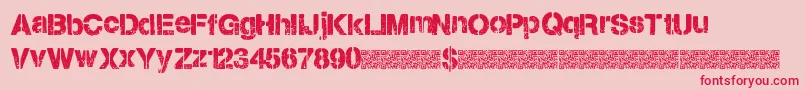 Citystencil-Schriftart – Rote Schriften auf rosa Hintergrund