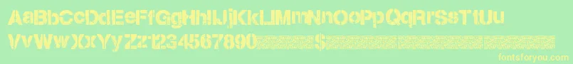 Citystencil Font – Yellow Fonts on Green Background