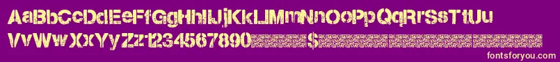 Citystencil Font – Yellow Fonts on Purple Background