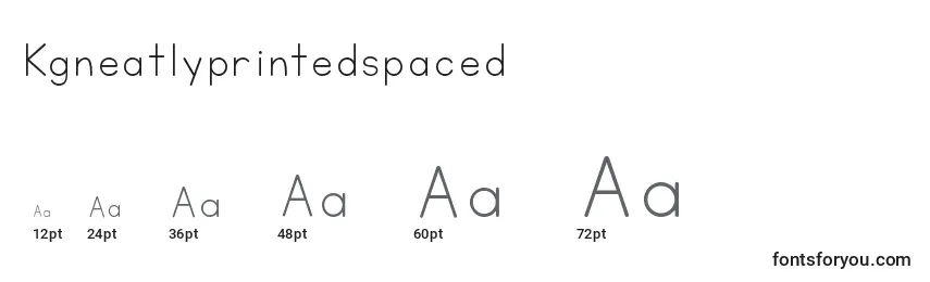Kgneatlyprintedspaced Font Sizes
