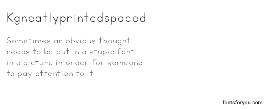 Review of the Kgneatlyprintedspaced Font