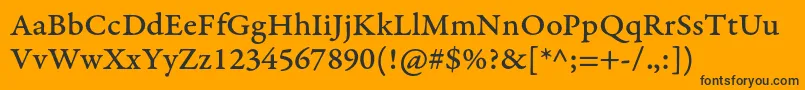 GaramondpremrproMedcapt Font – Black Fonts on Orange Background