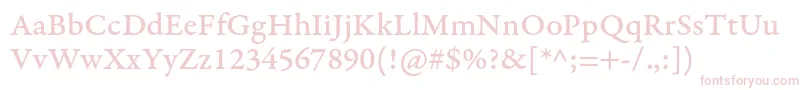 GaramondpremrproMedcapt Font – Pink Fonts on White Background