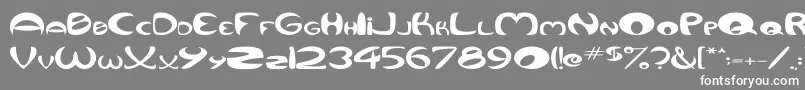 フォントQurveWide – 灰色の背景に白い文字